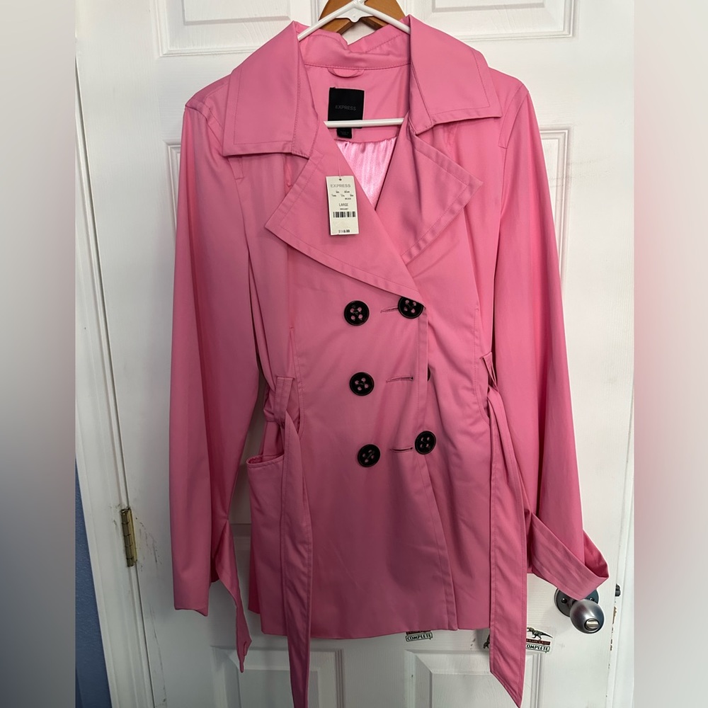 Express Pink trench coat